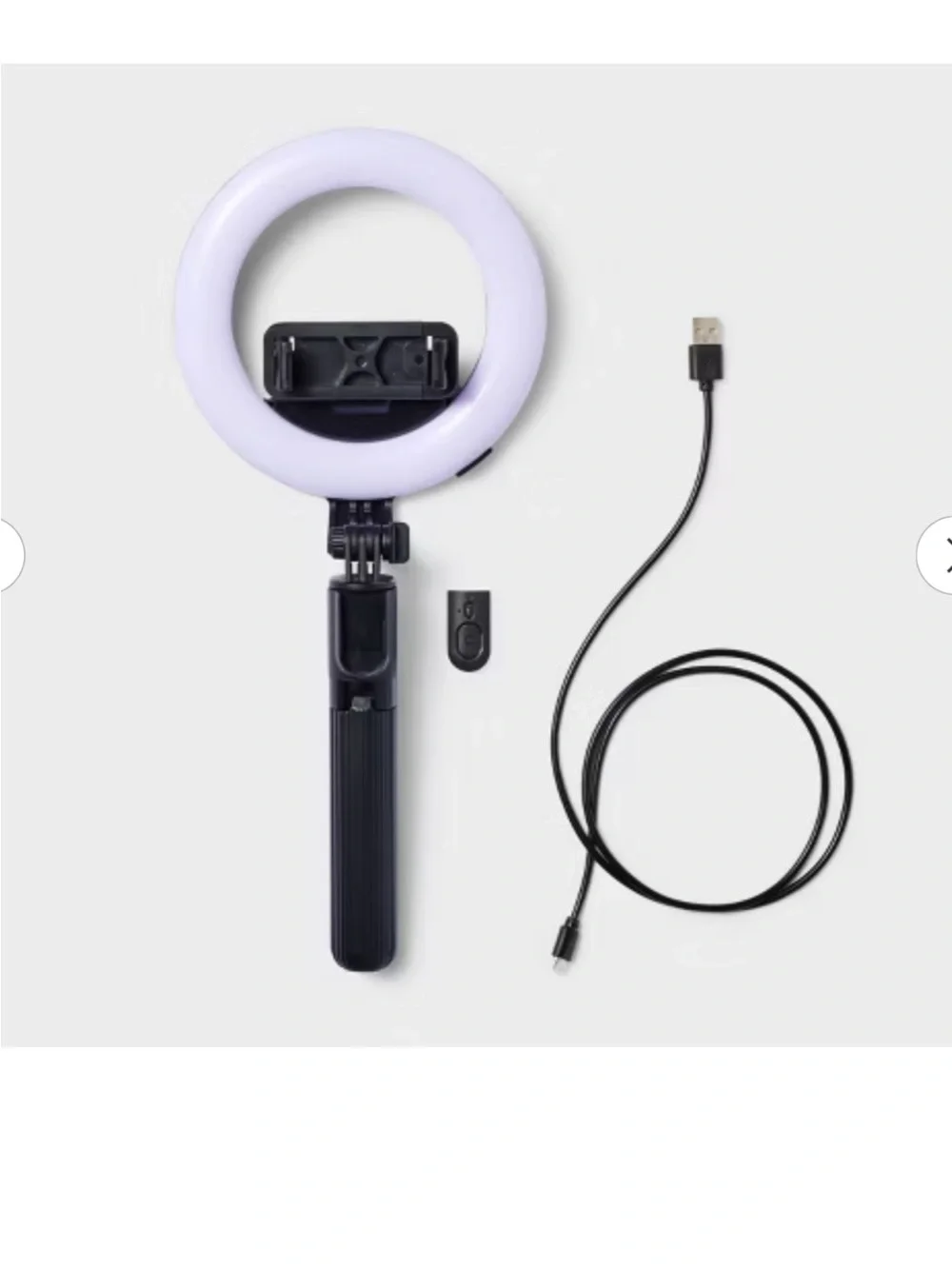 Tripod Selfie Stick with LED Ring Light